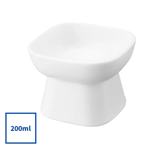 山崎実業 Yamazaki 食べやすい高さ陶器ペットフードボウル タワー