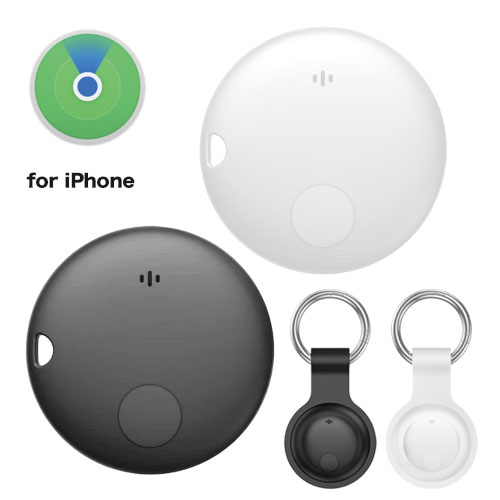 スマートタグ キーホルダーケース付き iPhone(白/黒)【名入れOK】