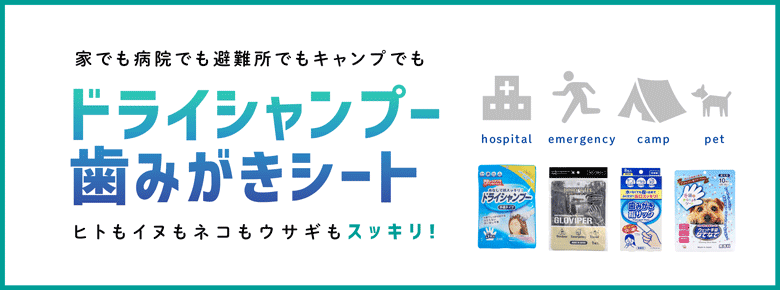 ドライシャンプー&歯みがきシート